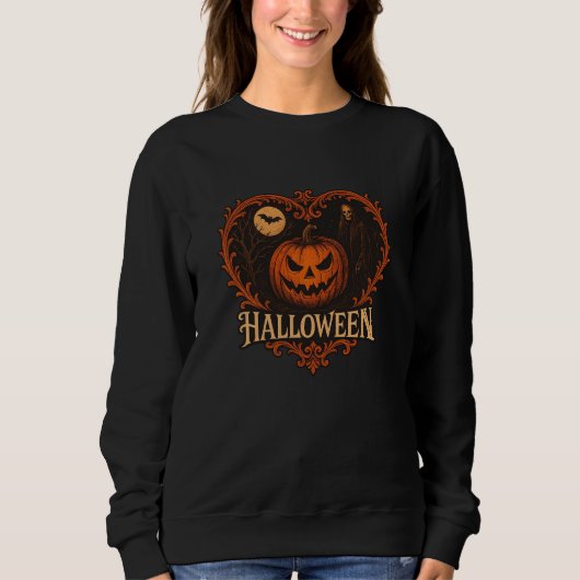 Spooky Halloween Ghost Women's Basic Sweatshirt –  (Devant)