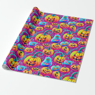 Spooky Halloween Ghosts en Pumpkin Wrapping Paper Cadeaupapier