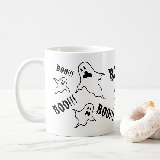 Spooky Halloween Ghosts Koffiemok (Met donut)