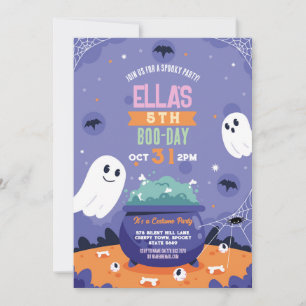 Spooky Halloween Ghosts Verjaardag Kinder uitnodig Kaart