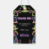Spooky Halloween Glow Donker Verjaardagsfeestje Cadeaulabel (Achterkant)