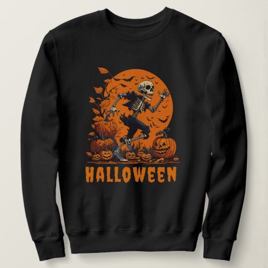 Spooky Halloween Grappig Skelet Trui (Design voorkant)