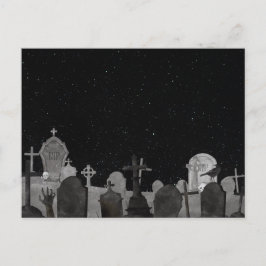 Spooky Halloween Graveyard achtergrond Feestdagenkaart
