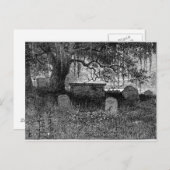 Spooky Halloween Graveyard Briefkaart (Voorkant / Achterkant)