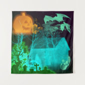 Spooky Halloween Graveyard Wandkleed (Voorkant)