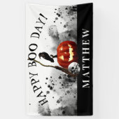 Spooky Halloween Happy Boo Day Verjaardag Spandoek (Verticaal)