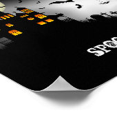 Spooky Halloween hauned house Poster (Hoek)