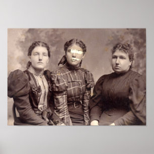 Spooky Halloween Haunted Family Portret Poster