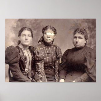 Spooky Halloween Haunted Family Portret Poster