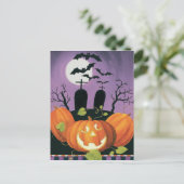 Spooky Halloween Haunted House Briefkaart (Staand voorkant)