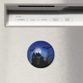 Spooky Halloween Haunted House met vleermuizen Magneet (Insitu (Vaatwasser))