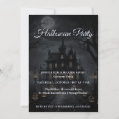 Spooky Halloween Haunted Mansion Party Uitnodiging (Voorkant)