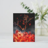 Spooky Halloween heks branden Briefkaart (Staand voorkant)