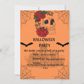 Spooky Halloween Invitation Kaart