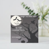 Spooky Halloween Invitation Kaart (Staand voorkant)