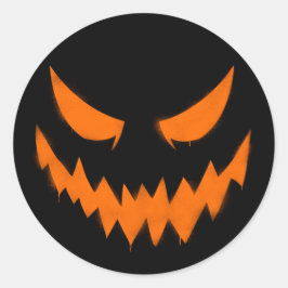 Spooky Halloween Jack-O'-lantaarn Gezicht Sticker