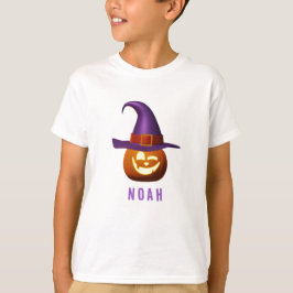 Spooky Halloween Jack O Lantaarn Naam T-shirt