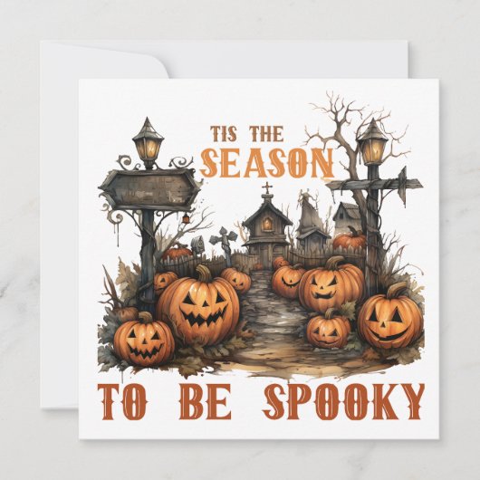 Spooky Halloween-kaart (Voorkant)