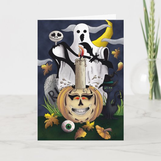 Spooky Halloween Kaart (Voorkant)