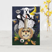 Spooky Halloween Kaart (Gele Bloem)