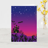 Spooky Halloween Kaart (Gele Bloem)