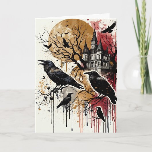 Spooky Halloween Kaart (Voorkant)