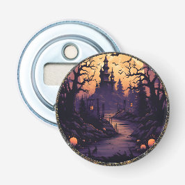 Spooky Halloween Kasteel knop flesopener Button Flesopener