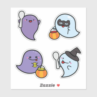 Spooky Halloween Kawaii Ghosts Sticker Pack