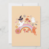 Spooky Halloween Kinder jaren 70 Retro Kaart (Achterkant)