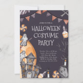 Spooky Halloween kostuum feest Kaart (Voorkant)