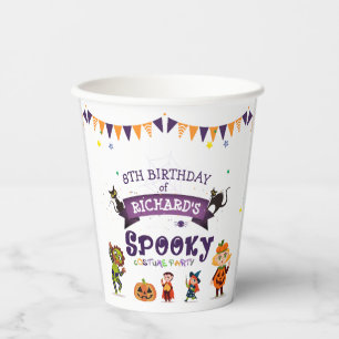 Spooky Halloween kostuum Kids Verjaardagsfeestje Papieren Bekers