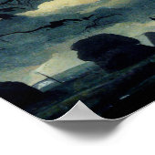 Spooky Halloween Landschapsschilderij Poster (Hoek)