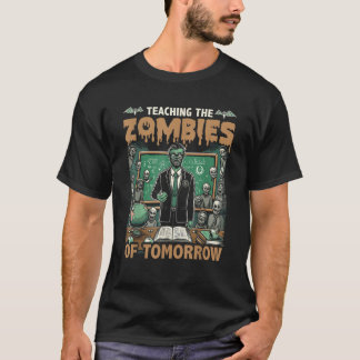 Spooky Halloween leraar Zombie T-shirt