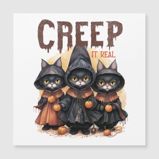 Spooky Halloween Magnetische Kaart (Voorkant)