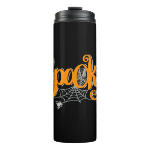 Spooky Halloween met spin en spin web Thermosbeker