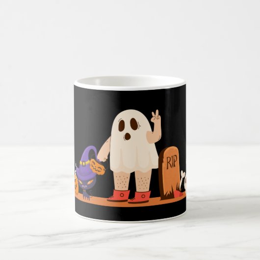 Spooky Halloween Mok – Pompoen, Ghost & Witch Coff (Center)