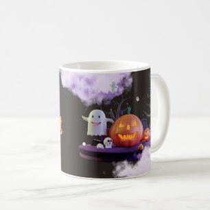 Spooky Halloween Mok – Pompoen, Ghost & Witch Coff