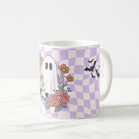Spooky Halloween Mok – Pompoen, Ghost & Witch Coff (Voorkant rechts)