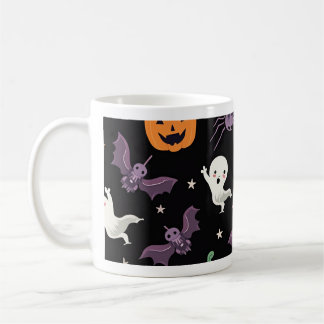 Spooky Halloween Mok - Schattigee geesten, pompoen