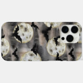 Spooky Halloween Moon en Bats Waterverf Case-Mate iPhone Case (Achterkant (horizontaal))