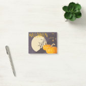Spooky Halloween Moon en Pumpkin bij nacht Post-it® Notes (Kantoor)