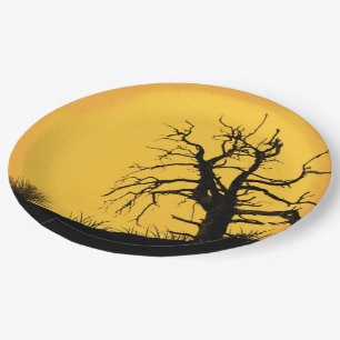 Spooky Halloween Moon Paper Bord