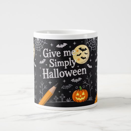 Spooky Halloween Mug Extra Grote Beker (Voorkant)