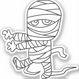 Spooky Halloween mummie Sticker