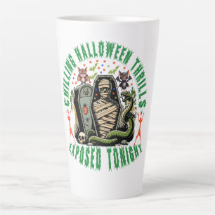 Spooky Halloween Mummy Art voor feestelijke inrich Latte Mok