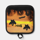 Spooky Halloween nachtgeesten Pannenlap (Voorkant)
