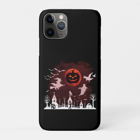 Spooky Halloween Night Full Moon Pumpkin Scene Case-Mate iPhone Case (Achterkant)
