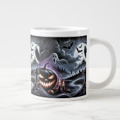 Spooky Halloween Night: Haunted Pumpkins en Ghost Extra Grote Beker (Rechts)