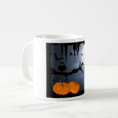Spooky Halloween Night Scene Koffiemok (Voorkant links)