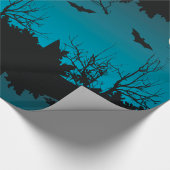 Spooky Halloween Night Volle Maan en Vliegende Vle Cadeaupapier